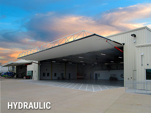 Schweiss Hydraulic Hangar Doors built to size