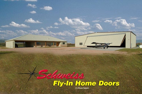 Plane Storage Building with Hydraulic Swing-out Door