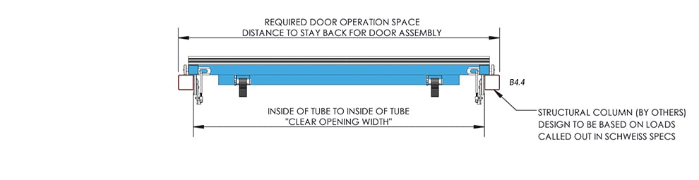 Door Plan View of Vertical Top Drive with Manual Latches