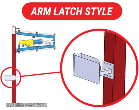 Schweiss arm latch style diagram