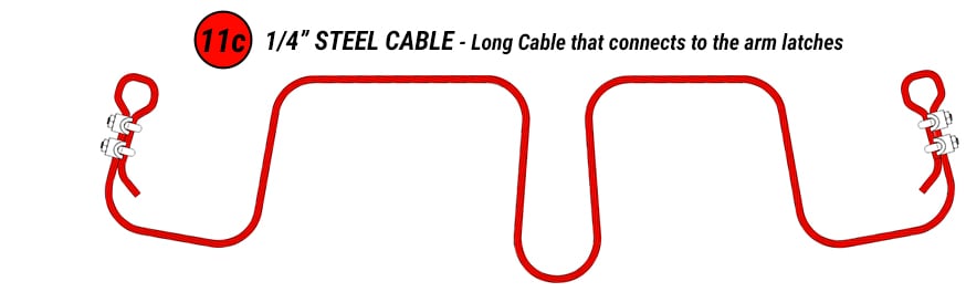 Steel Aircraft Cable . . . Center Strap Drum available on Fly-in Ranch Doors
