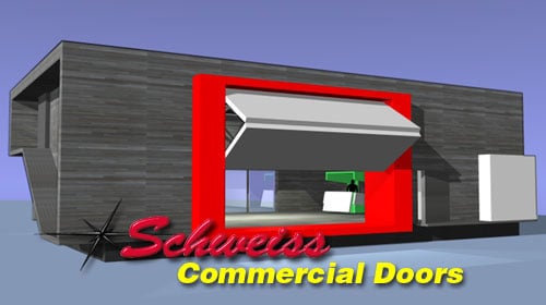 3-D Rendering of a Commercial Bifold Door