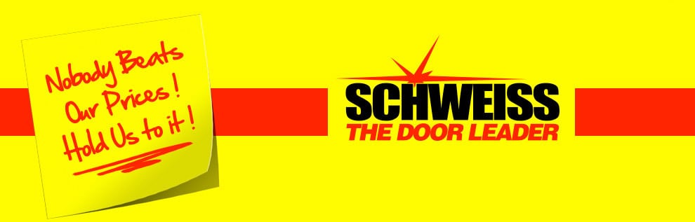 Schweiss the Door Leader Nobody beats our prices! Hold Us to it! Manufacturing: Hydraulic doors...superior quality bifold doors... with lift straps and latch straps designer doors...to fit any application