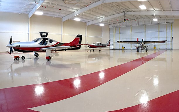 Hangar, Schweiss Door, and planes match in elegance