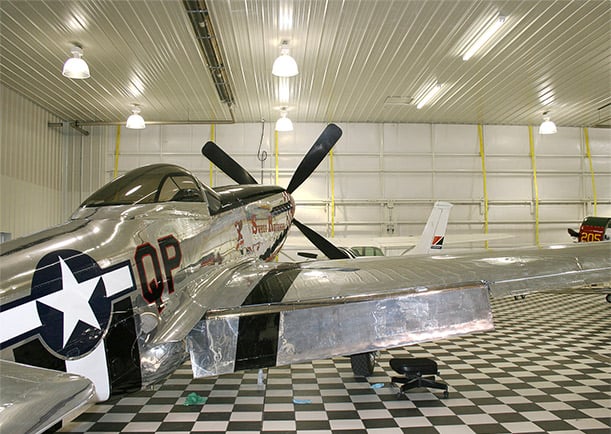 museum/hangar has twenty Schweiss patented lift straps built to withstand 190 mph winds