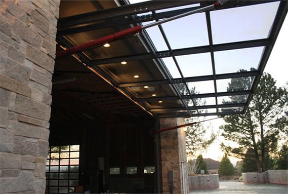 Schweiss all-steel frame worked well to apply glass exterior