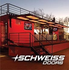 Schweiss Container Doors lights up hydraulic deck or platform