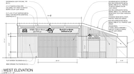 technical drawing for sf giants ballpark bifold door