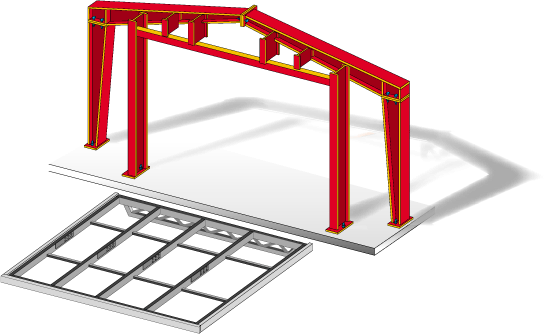 Close up of Schweiss one-piece hydraulic Door Frame