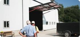 hydraulic door within another hydraulic door