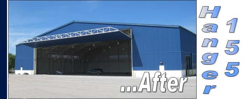 Bifold Hangar Door added to Michigan Rebuilt Hangar
