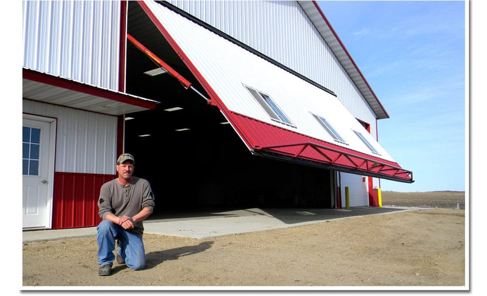 Red Power Hydraulic Door