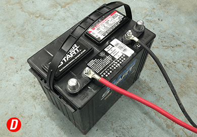 12 Volt Battery powers the system