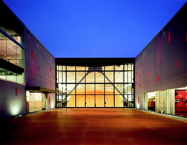 Designer Glass Bifold Door at Red Bull Headquarters Closed