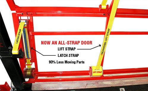 New and only from Schweiss: An ALL-STRAP DOOR!