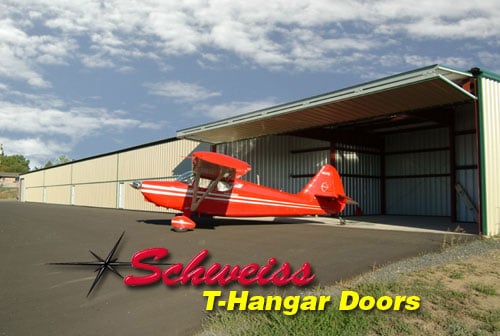 T-Hangars with Schweiss Bifold Doors Installed