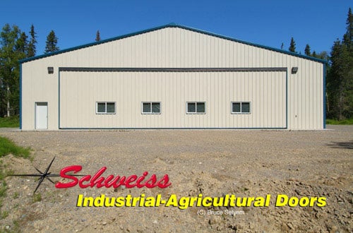 Schweiss Hydraulic Door on Agricultural Building