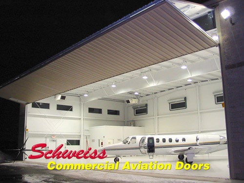 Commercial Airplane Hangar Outside View