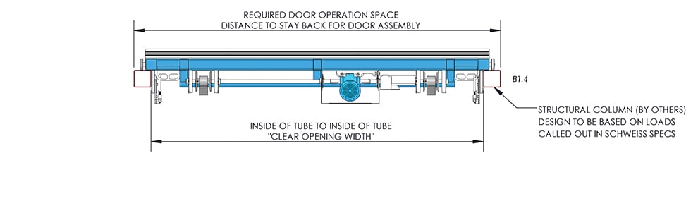 inside view of bottom drive with manual latches topview