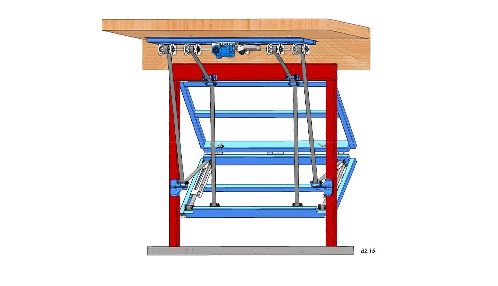 Inside View - Horizontal Top Drive with Strap Latch