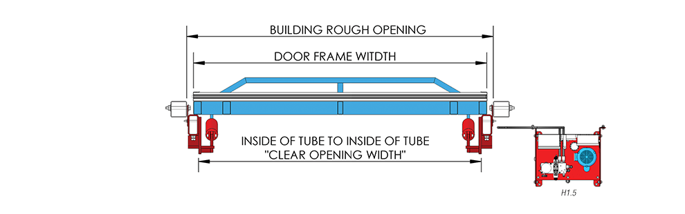 Inside View - Flush Mount Hydraulic Doors