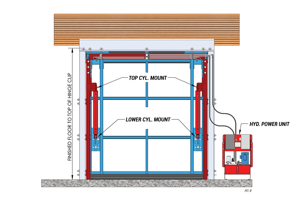 Inside View - Flush Mount Hydraulic Doors