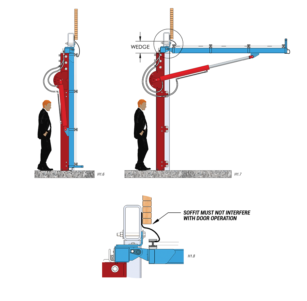 Side View - Flush Mount Hydraulic Doors