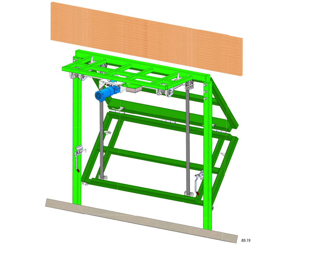 Inside View - Horizontal Top Drive with Strap Latch