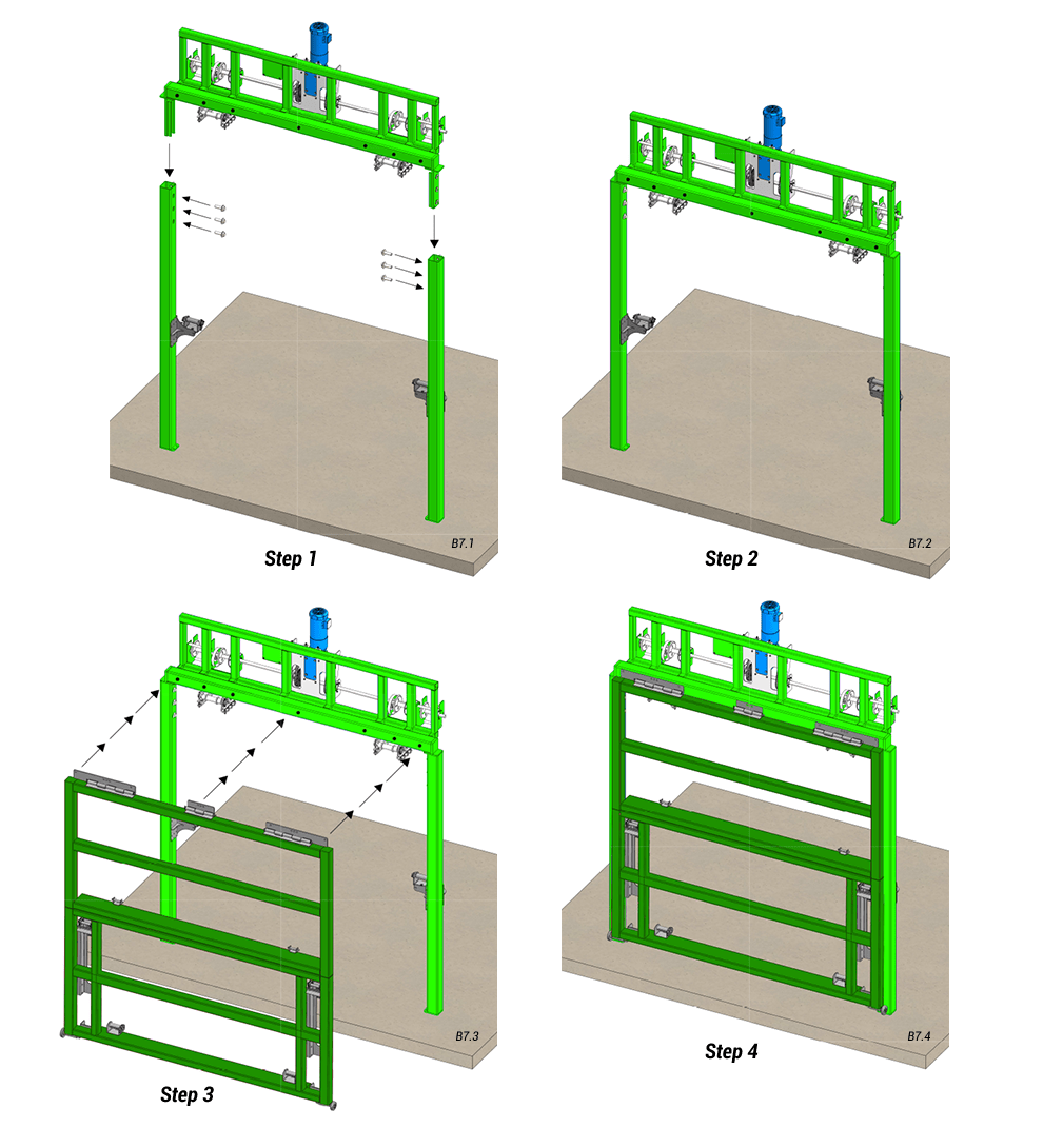 overview of vertical top drive with manual latches