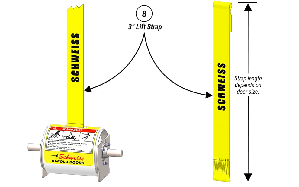 Schweiss liftstraps for Schweiss straplift doors