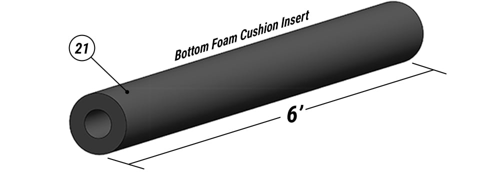 Bottom Foam Cushion Insert available for Schweiss Liftstrap Green Doors
