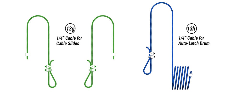 Straplift Quonset Building Doors may need aircraft cable for Cable Slides or auto-latches