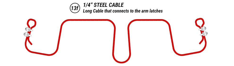 Aircraft steel cable to repair Liftstrap Hurricane Doors