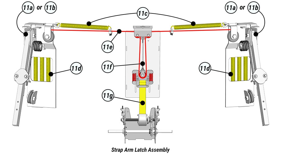Strap Arm Latch kit for your fold Up strap doors