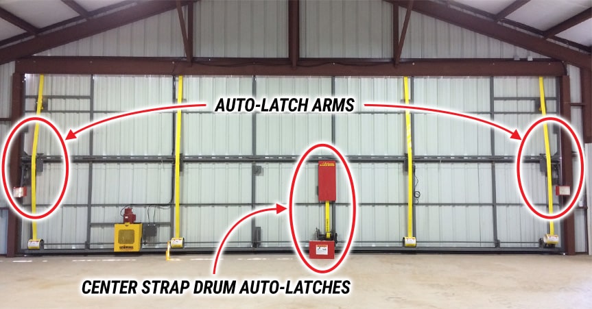 Bifold Center Strap Drum Auto Latches for your Farm Equipment Doors