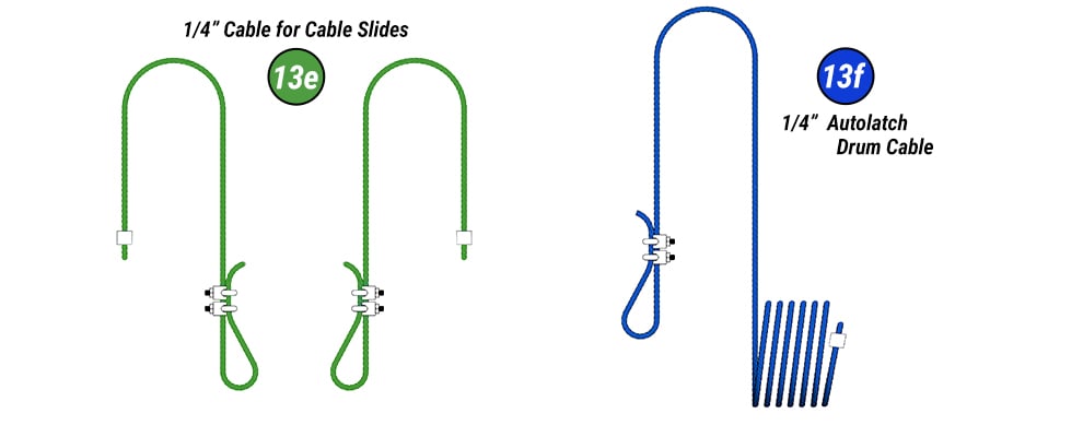 Straplift Quonset Building Doors may need aircraft cable for Cable Slides or auto-latches