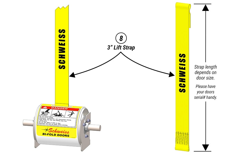 Schweiss liftstraps for Schweiss straplift doors