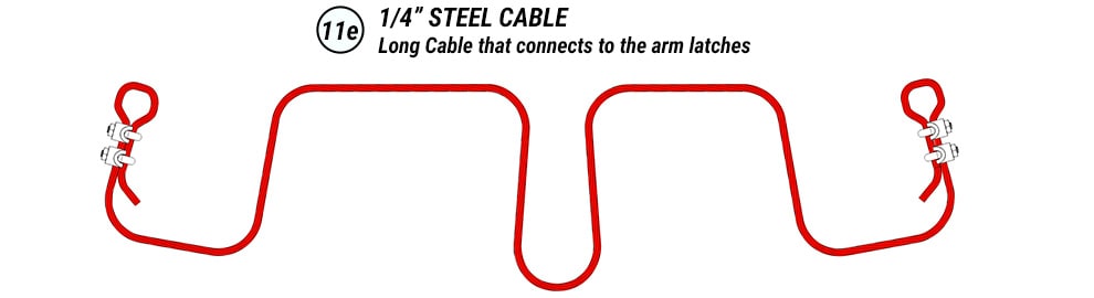 Steel Aircraft Cable . . . Center Strap Drum available on Fly-in Ranch Doors