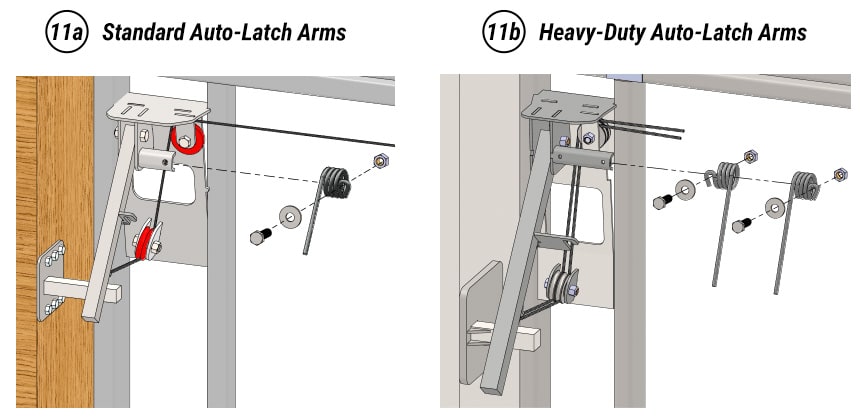 Standard and Heavy Duty Auto Latch Arms For bifold Doors from Schweiss