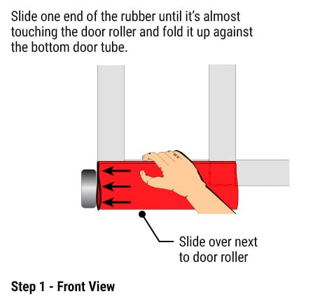 Corner Rubber Seal for Bifold and Hydraulic Schweiss Doors