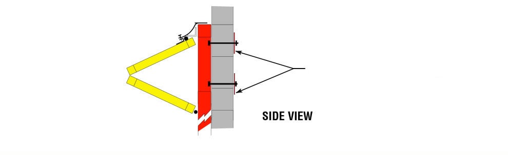 Retrofitting Your Concrete Building steel plates are held by bolts