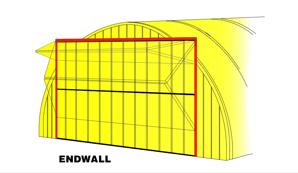 Round roof building with Schweiss bifold door