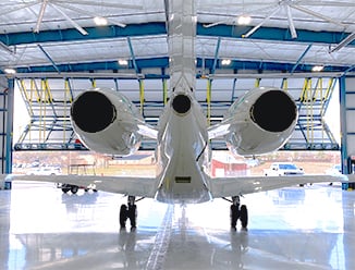 Schweiss Business Jet Hangar Doors - Behind