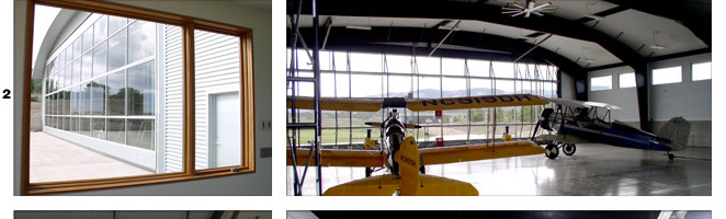 Beautiful Aesthetics looking through Glass StrapLift Hangar Doors