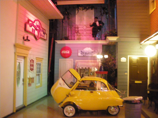 Inside unique hangar home with hydraulic door