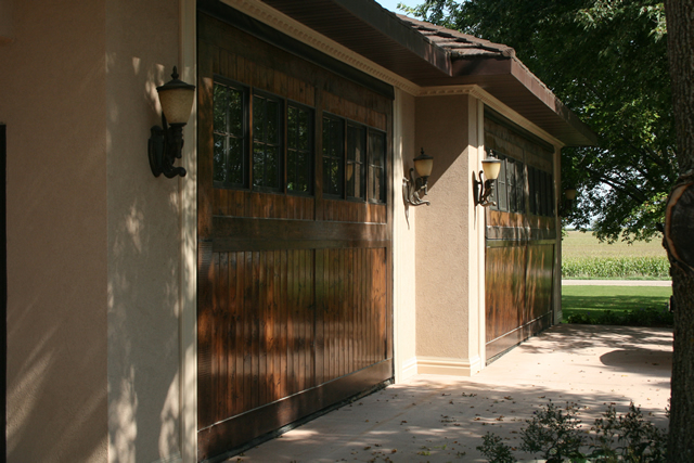 outside view bifold garage doors