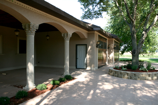 Side view of specialty garage doors