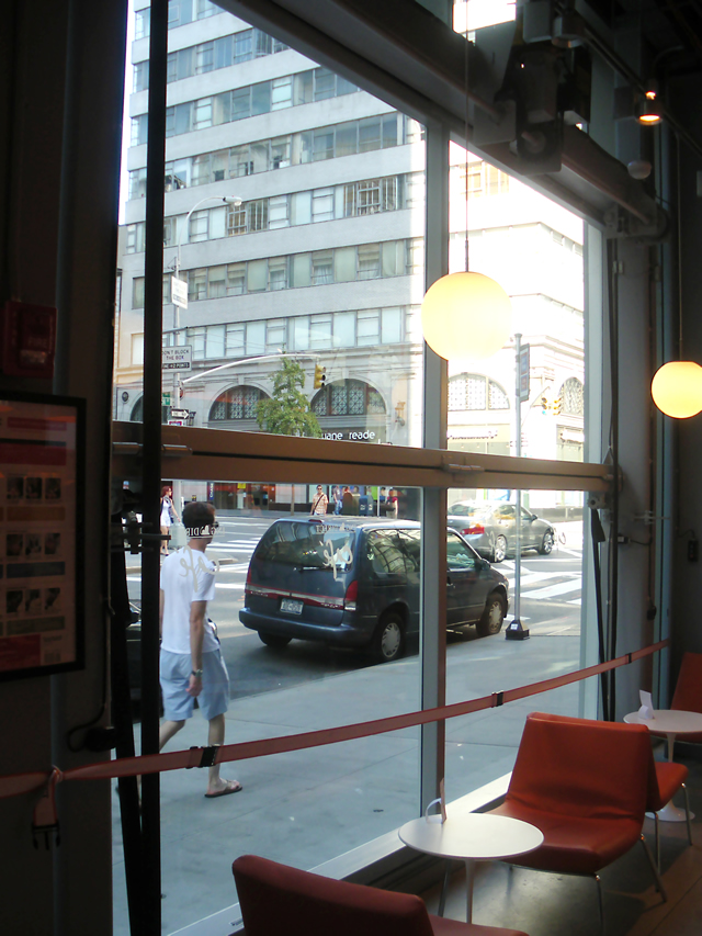 close up glass bifold door of restaurant