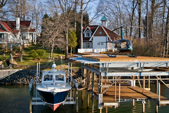 Dock/Helipad and closed Schweiss Door in background