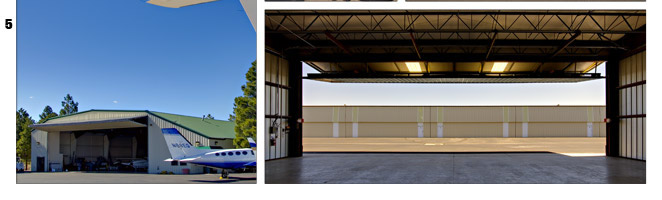 Many Bifold doors of different sizes on steel buildings